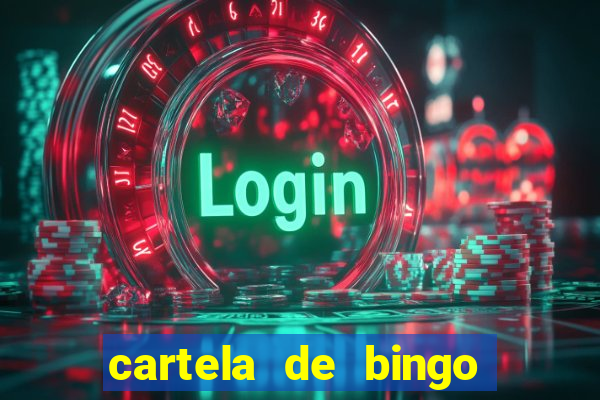 cartela de bingo pra imprimir